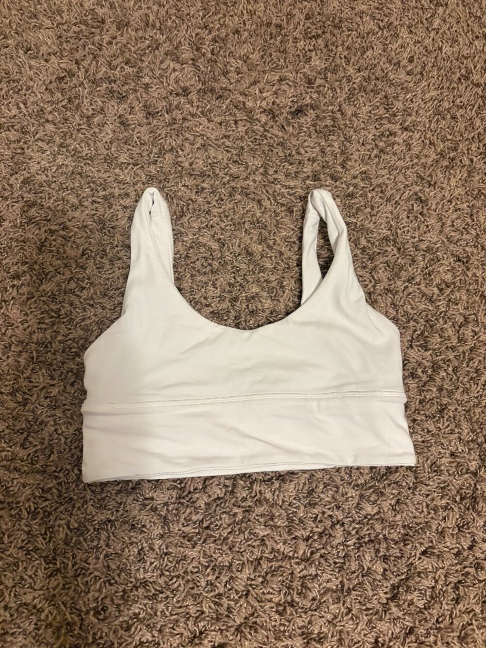 Lululemon Align Bra *Light Support A/B Cup 6 White Neutral No Pads Pull Over